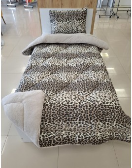 ETE HOMETEX TEK KİŞİLİK WELSOFT UYKU SETİ LEOPAR BEJ 8696474232014